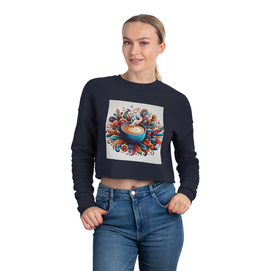 Women's Cropped fabric Sweatshirt