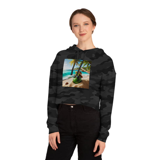 Women’s Cropped Hooded Long sleeve Sweatshirt