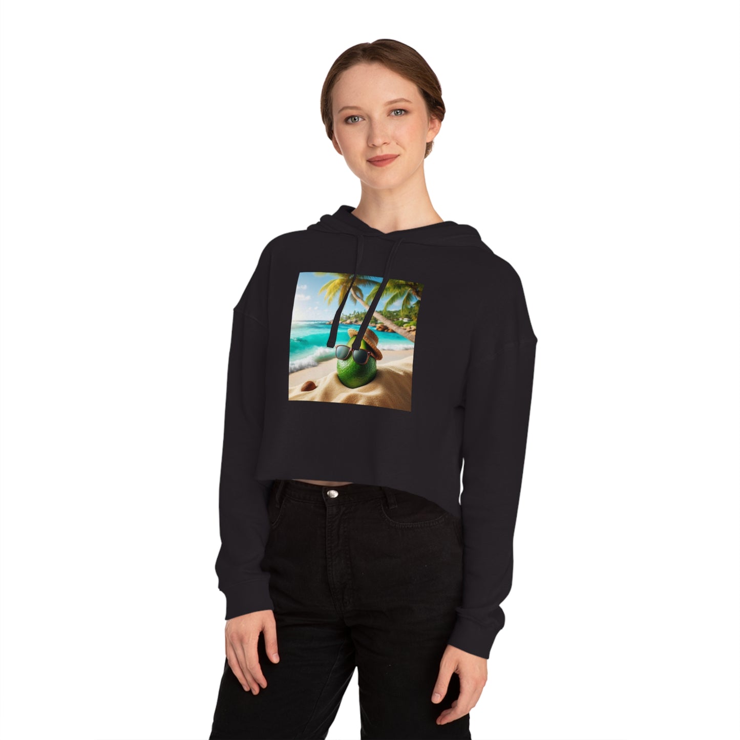 Women’s Cropped Hooded Long sleeve Sweatshirt