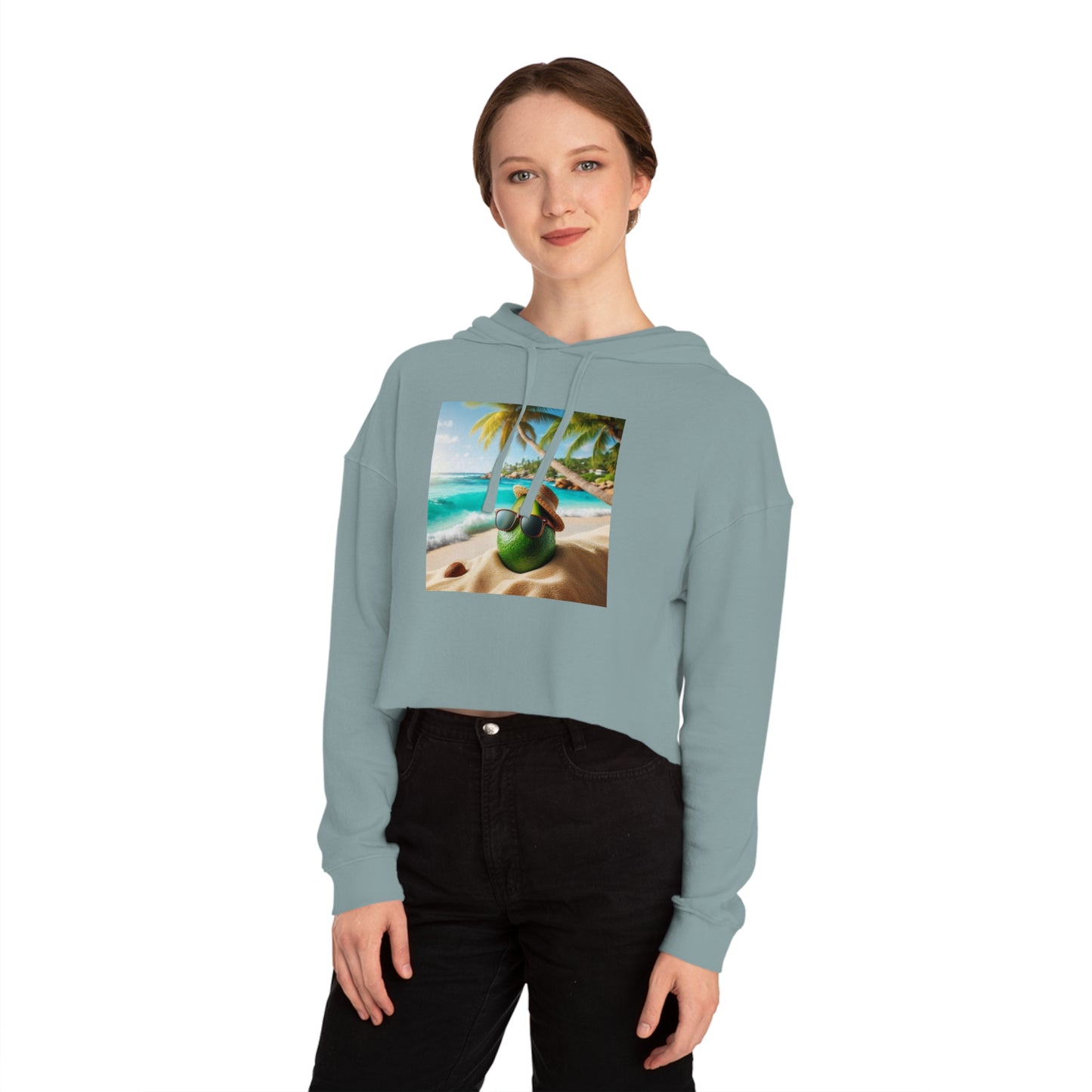 Women’s Cropped Hooded Long sleeve Sweatshirt