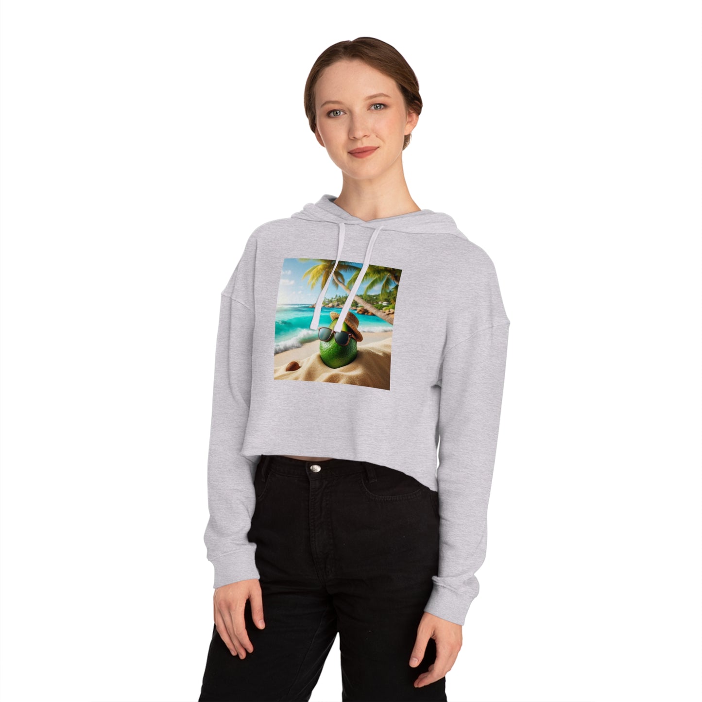 Women’s Cropped Hooded Long sleeve Sweatshirt