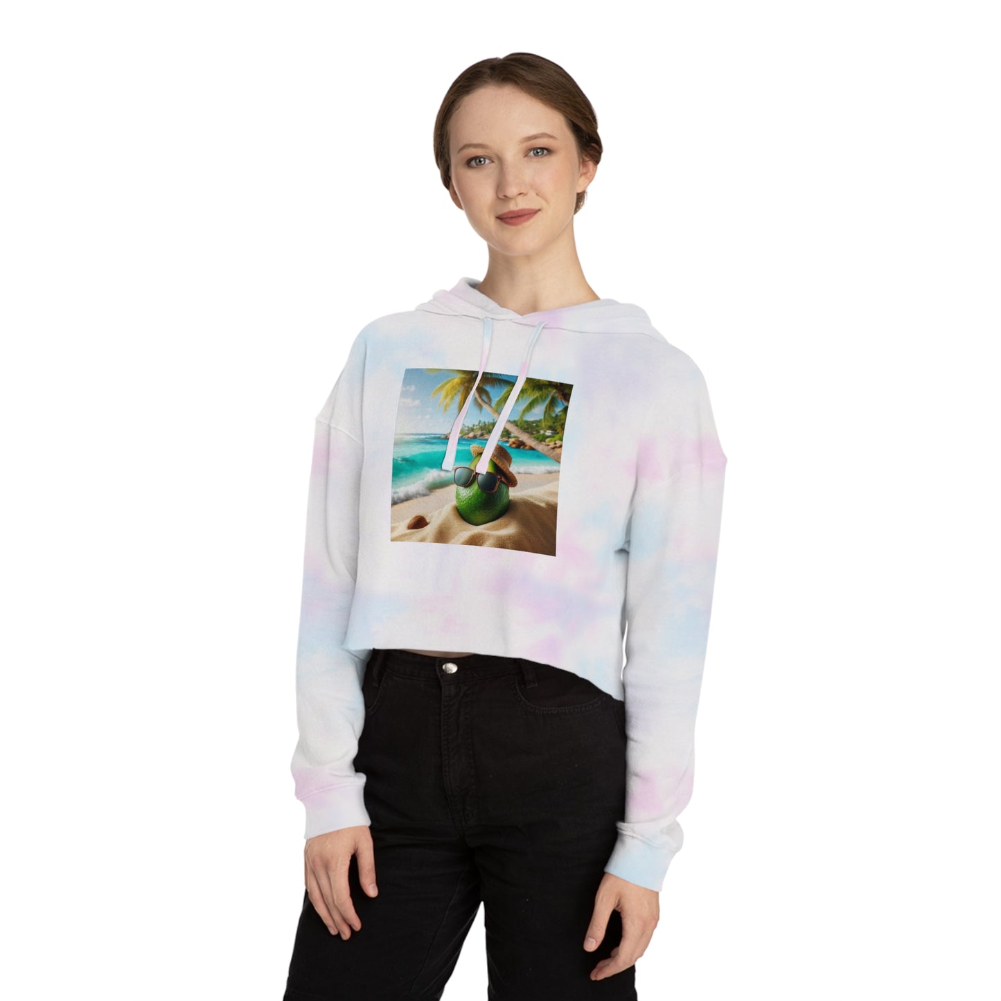 Women’s Cropped Hooded Long sleeve Sweatshirt